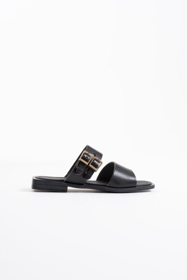 Siyah Hakiki Deri Terlik TR31MY33A