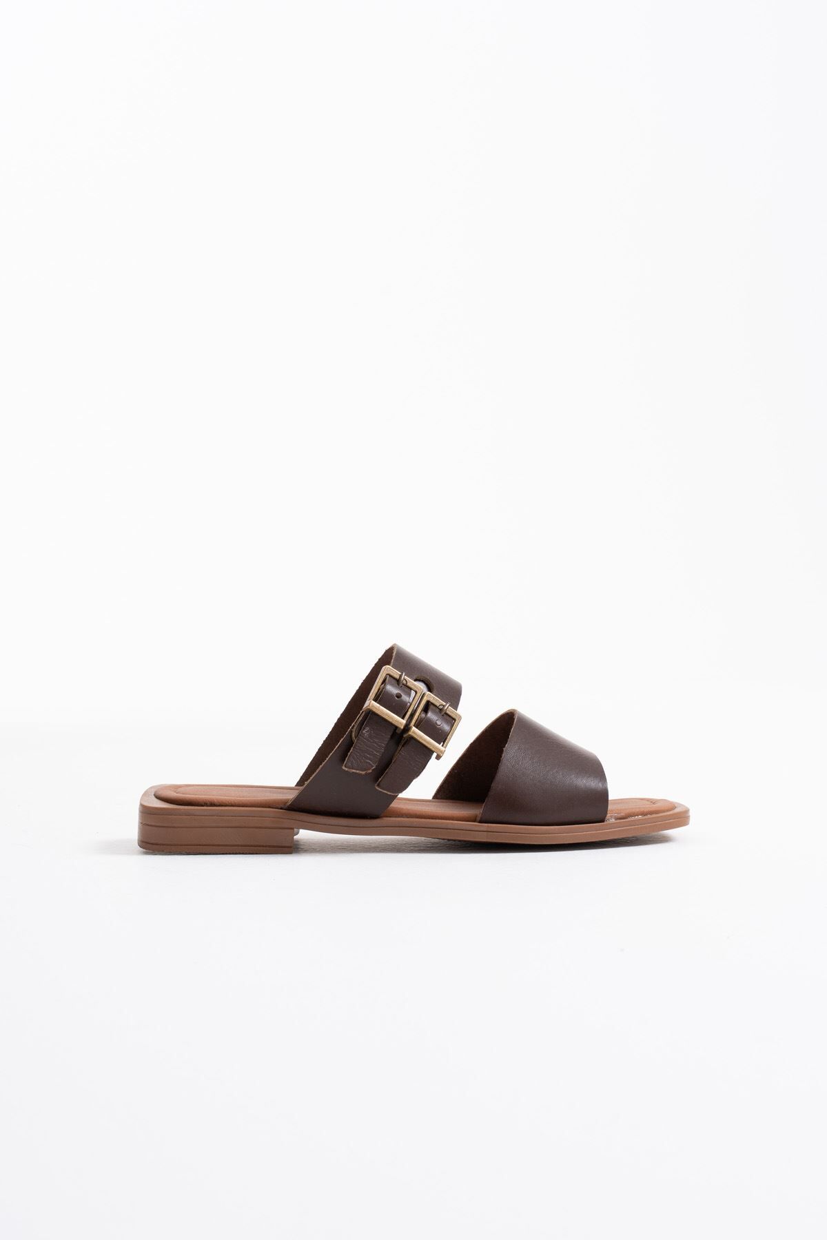 Acı Kahve Hakiki Deri Terlik TR31MY33D