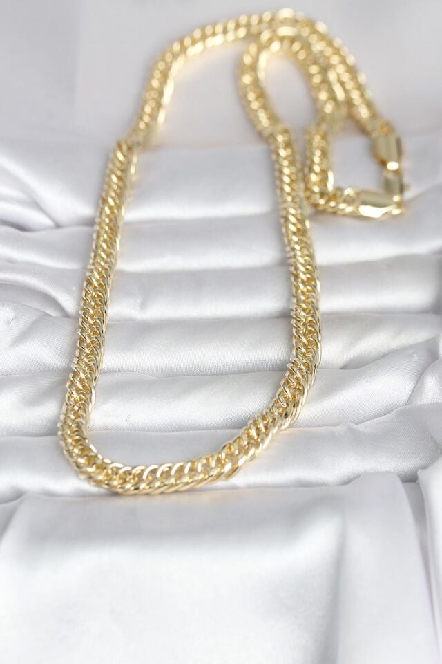 CM 14K Gold Renk Kalın Zincir Model 60 cm Kadın Kolye