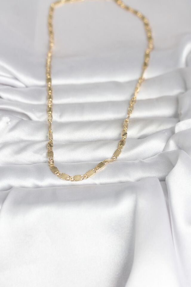 CM 14K Gold Renk Lazer Model 45 cm Kadın Kolye