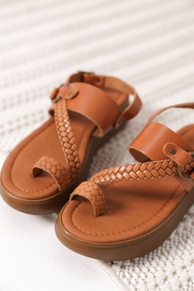 Taba Hakiki Deri Sandalet TR31MY64C