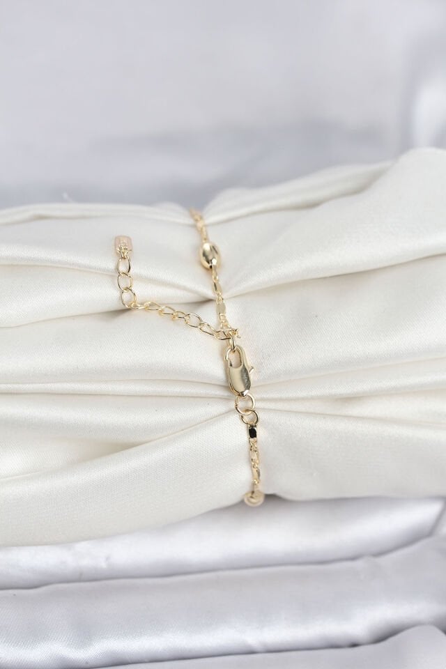 CM 14K Gold Renk Damla Topçuk Model Kadın Bileklik