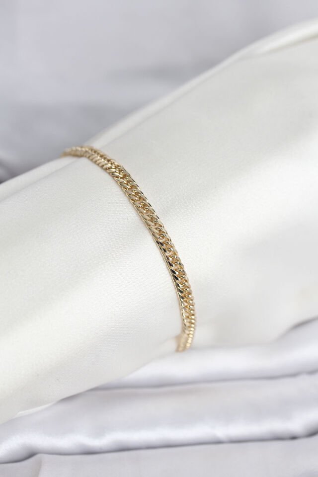 CM 14K Gold Renk Zincir Model Kadın Bileklik
