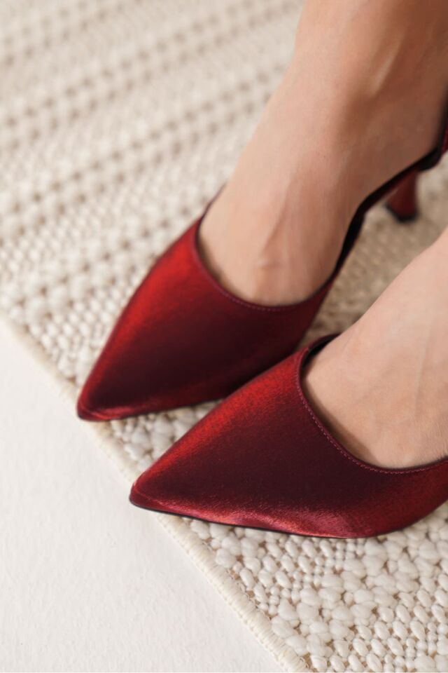 Kadın Kırmızı Topuklu Ayakkabı TR08MS45D