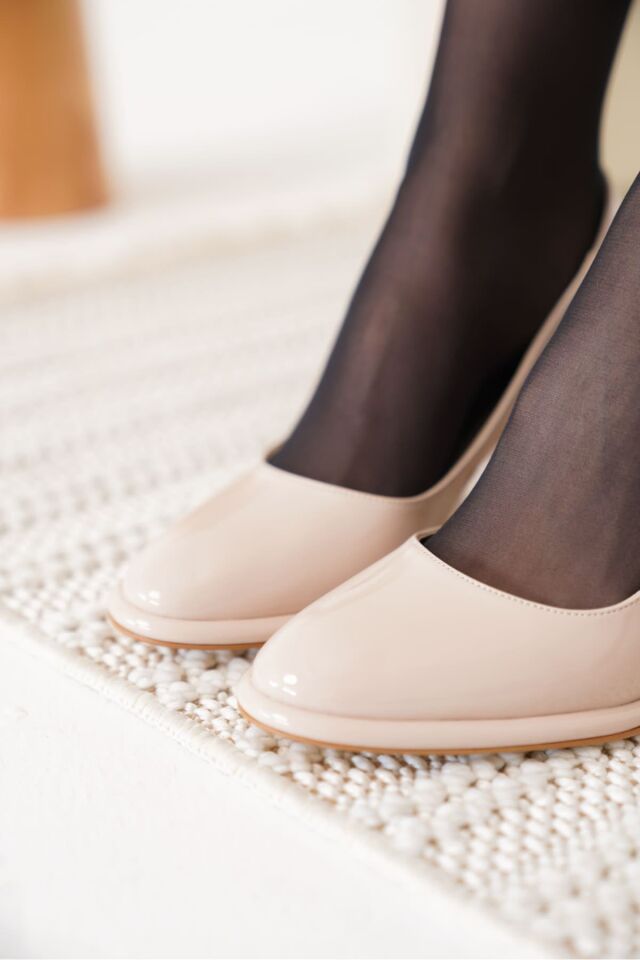 Bej Rugan Kadın Topuklu Ayakkabı TR18MS11C