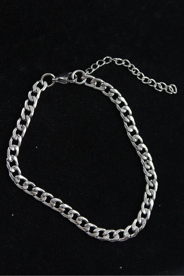 316L Çelik Klasik Model Gümüş Renk Erkek Bileklik