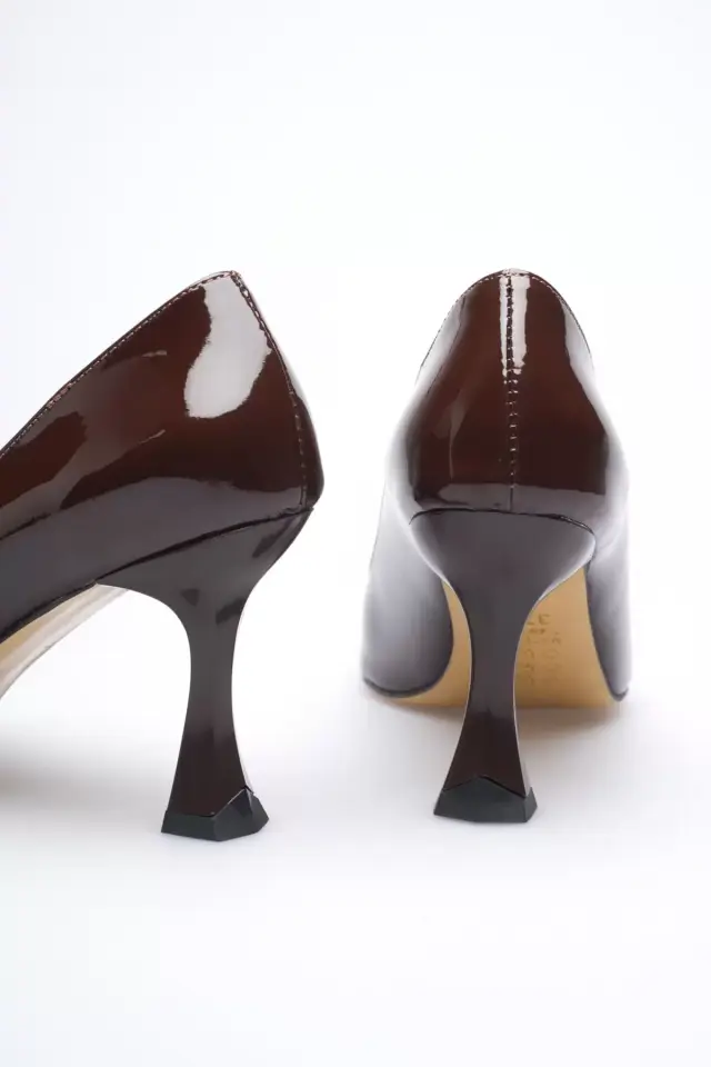 Kadın Rugan Acı Kahve Stiletto TR08MS27M