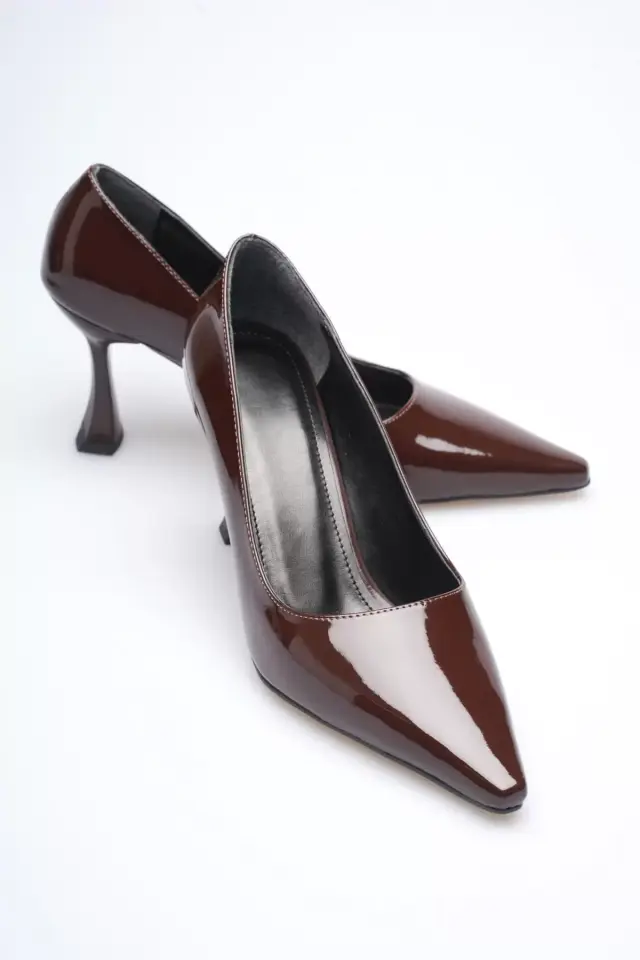 Kadın Rugan Acı Kahve Stiletto TR08MS27M