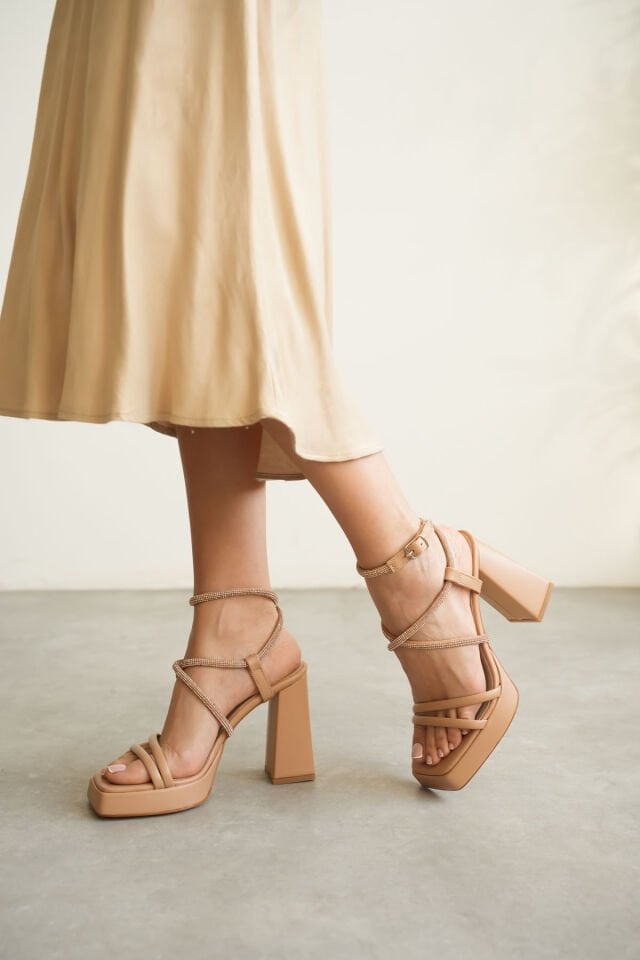 Kadın Nude Topuklu Sandalet TR12MY02D