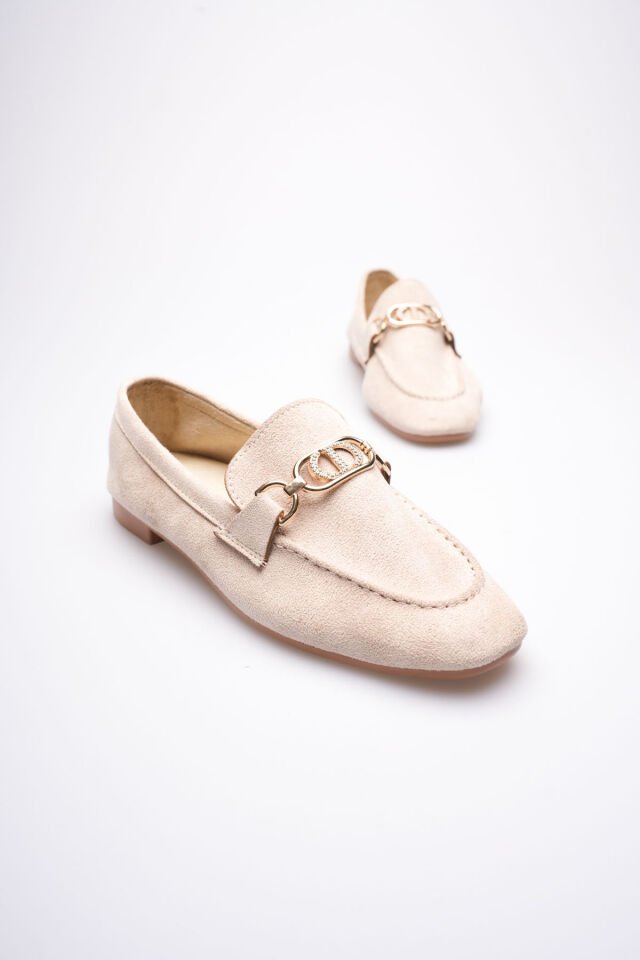 Kadın Süet Bej Günlük Ayakkabı TR27MS01B