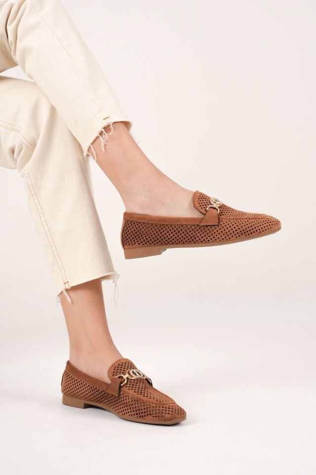 Kadın Süet Taba Günlük Ayakkabı TR27MS02C