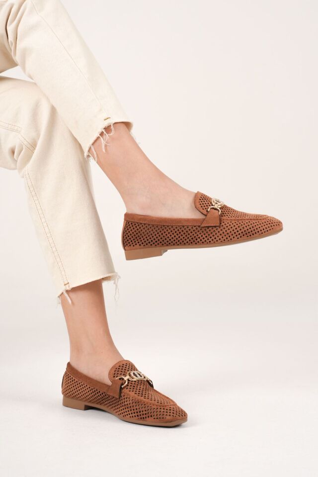 Kadın Süet Taba Günlük Ayakkabı TR27MS02C