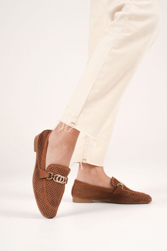 Kadın Süet Taba Günlük Ayakkabı TR27MS02C