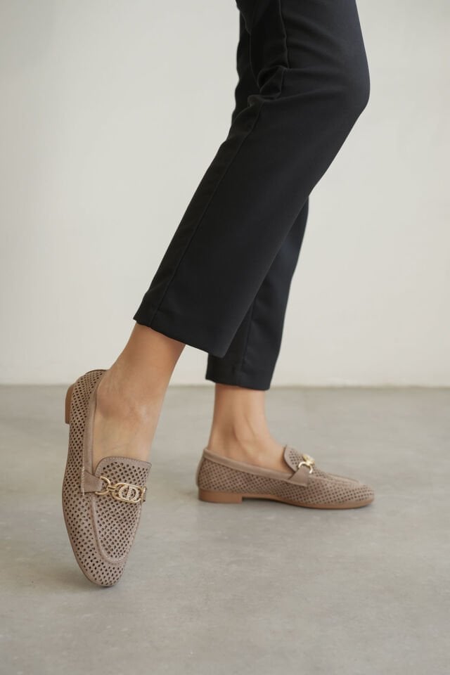 Kadın Süet Vizon Günlük Ayakkabı TR27MS02D