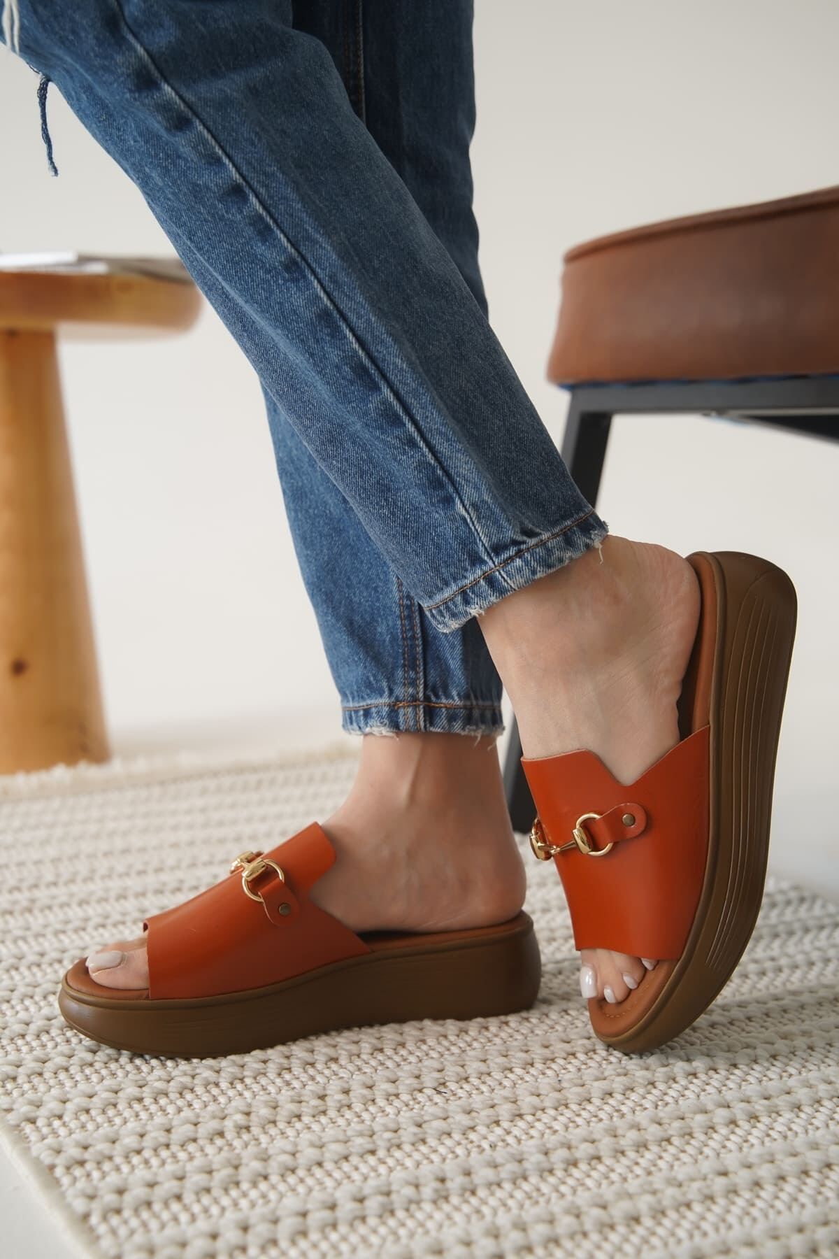 Kiremit Hakiki Deri Terlik TR31MY62F