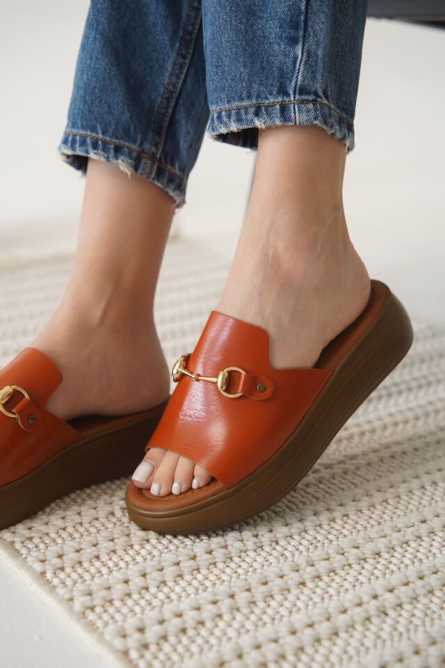 Kiremit Hakiki Deri Terlik TR31MY62F