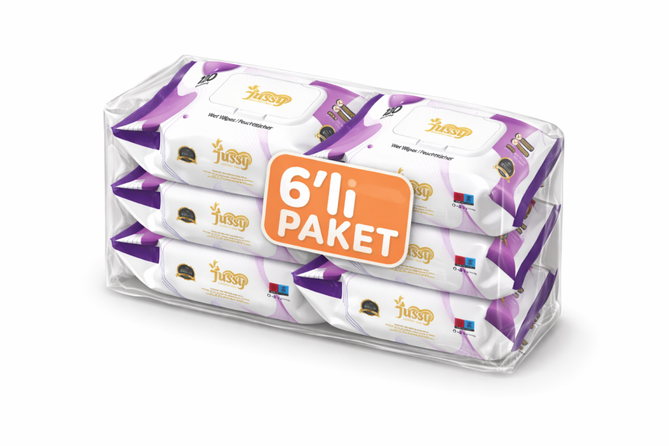 Jussy Islak Mendil 120’li Paket – Hassas Temizlik İçin Nemli Mendil