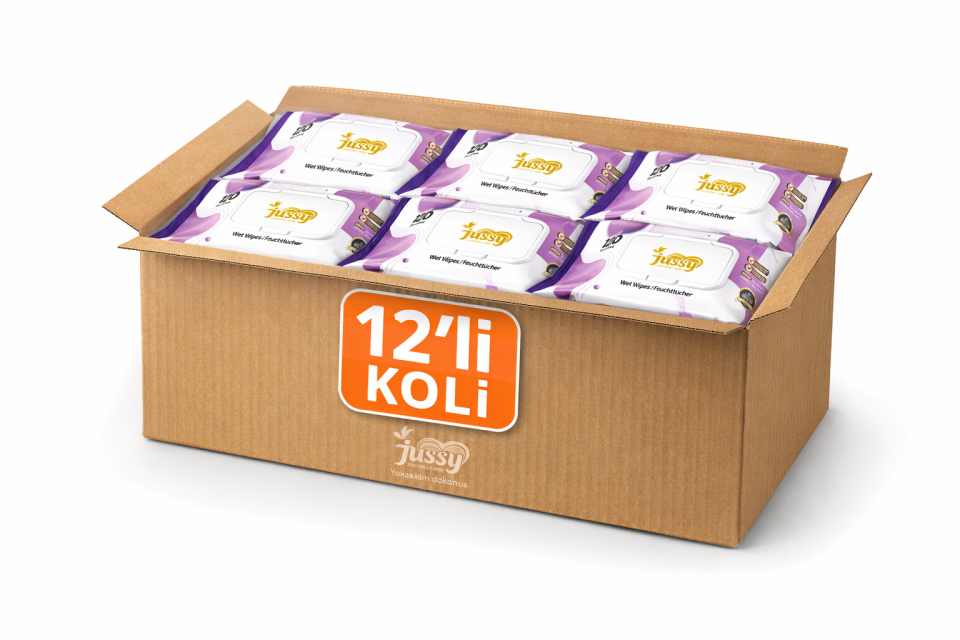 Jussy Islak Mendil 120’li Paket – Hassas Temizlik İçin Nemli Mendil
