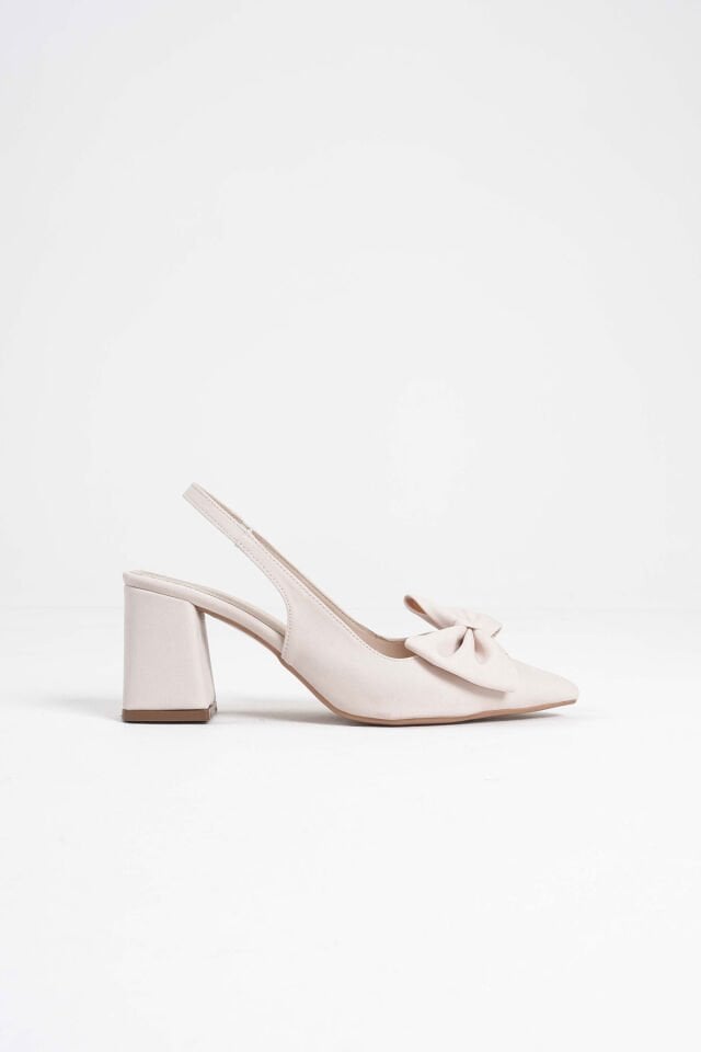 Bej Kadın Topuklu Ayakkabı TR08MS15B