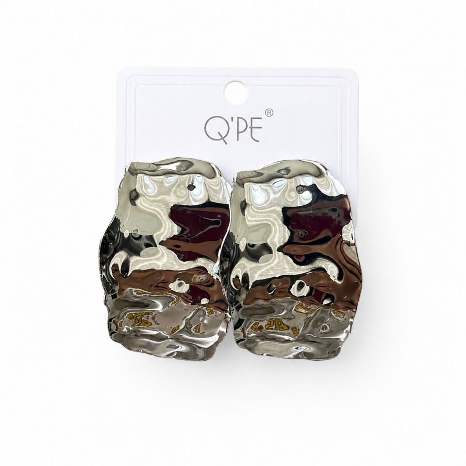 Parla Molten Silver Küpe