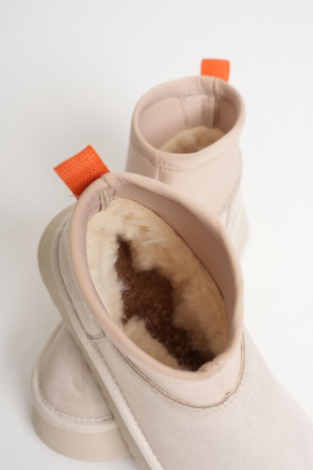 Kadın Bej Kışlık İçi Kürklü Kalın Taban Bot TR04MK04B