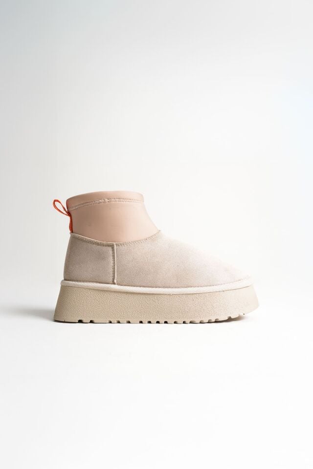 Kadın Bej Kışlık İçi Kürklü Kalın Taban Bot TR04MK04B