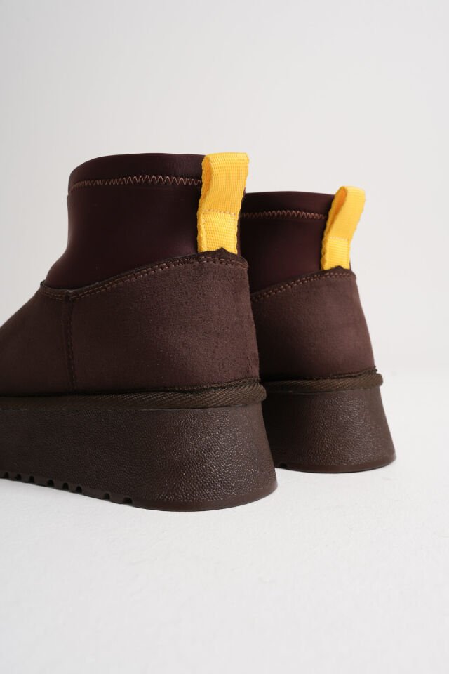 Kadın Acı Kahve Kışlık İçi Kürklü Kalın Taban Bot TR04MK04D