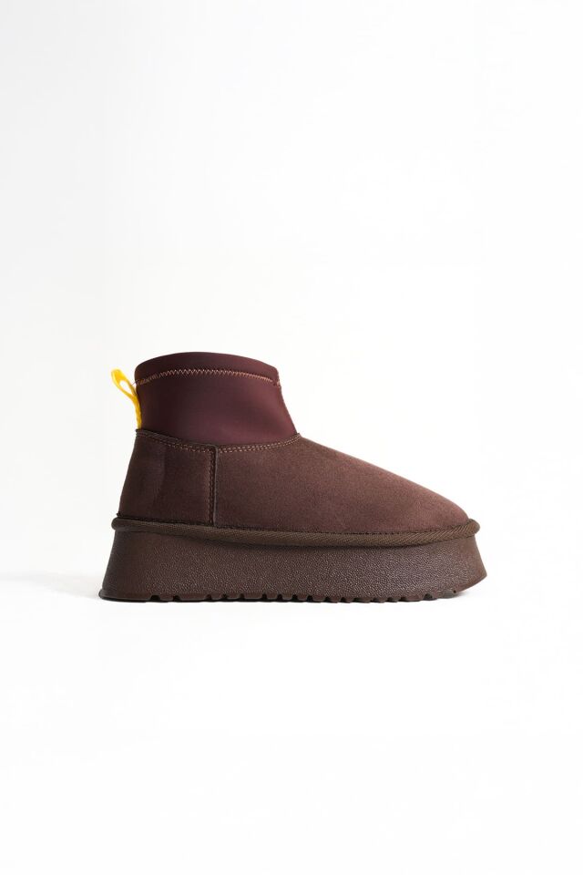 Kadın Acı Kahve Kışlık İçi Kürklü Kalın Taban Bot TR04MK04D