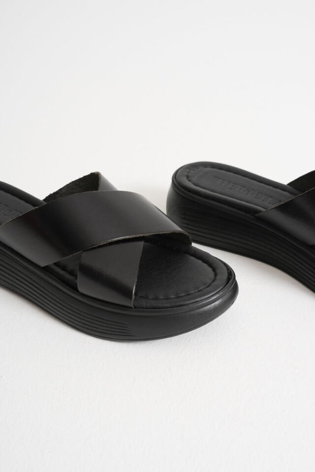 Siyah Hakiki Deri Terlik TR31MY53A