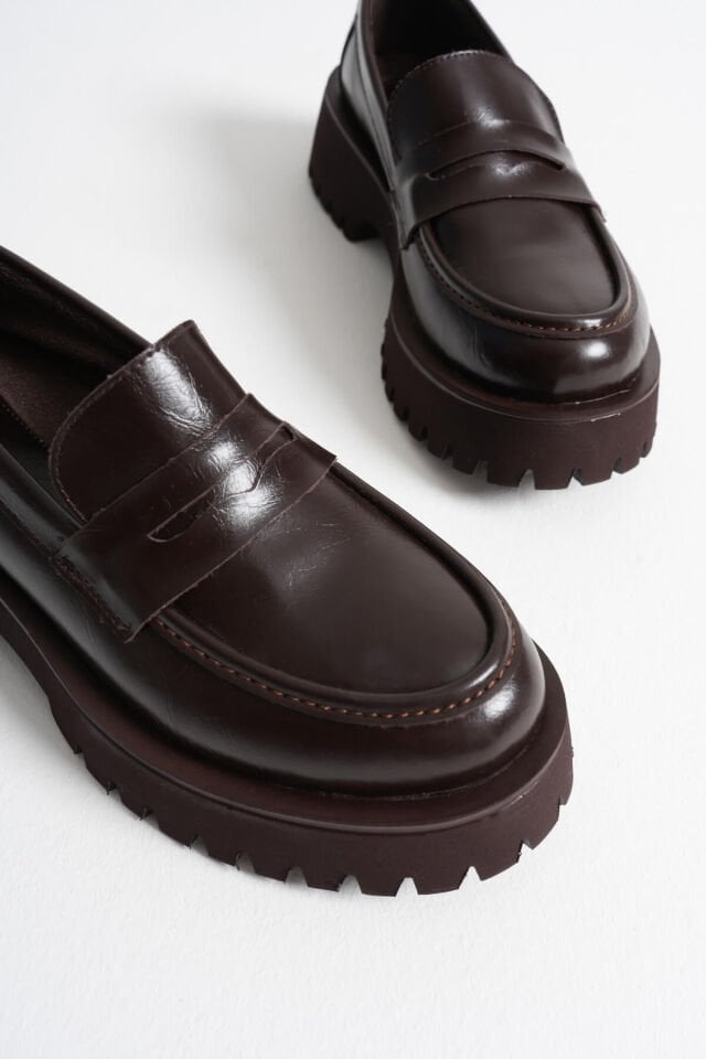 Kadın Günlük Acı Kahve Loafer Ayakkabı TR10MS02B