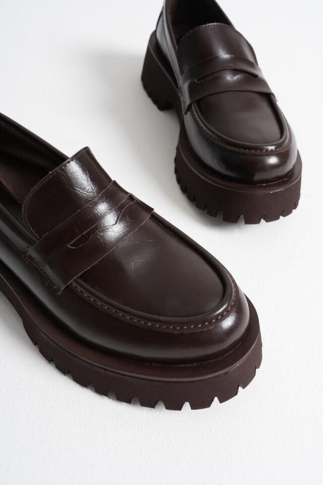 Kadın Günlük Acı Kahve Loafer Ayakkabı TR10MS02B