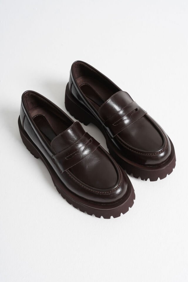 Kadın Günlük Acı Kahve Loafer Ayakkabı TR10MS02B