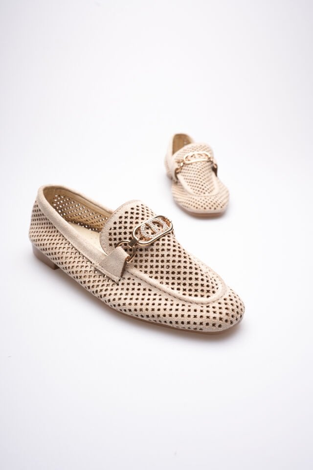 Kadın Süet Bej Günlük Ayakkabı TR27MS02B