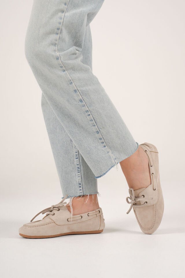 Kadın Bej Günlük Süet Ayakkabı TR27MS06B