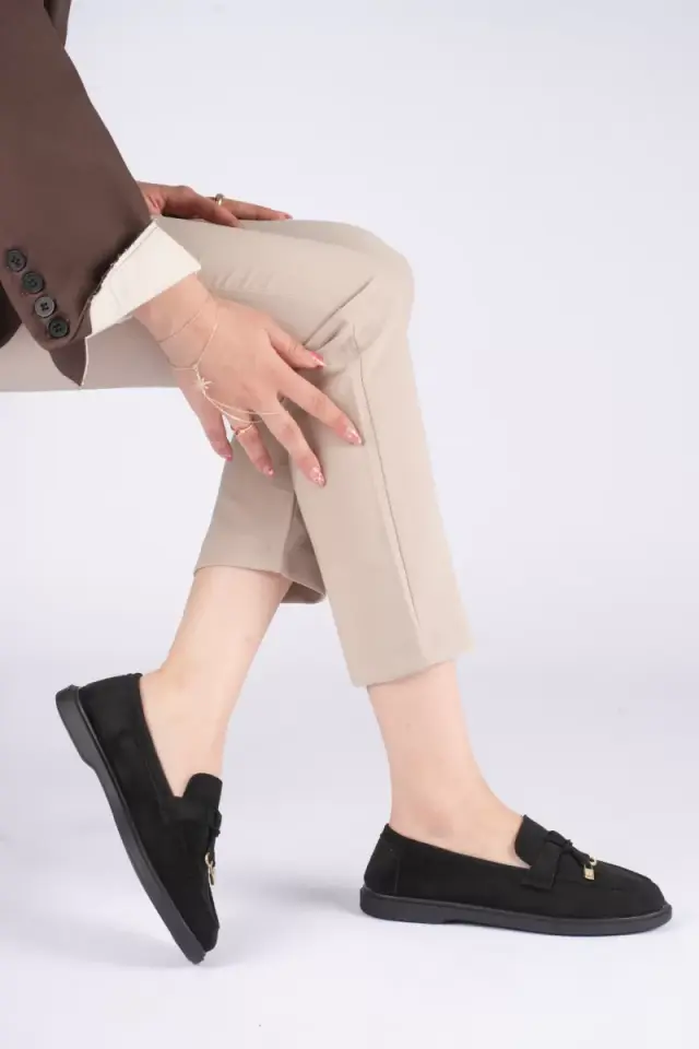 Kadın Siyah Günlük Süet Ayakkabı TR27MS10A