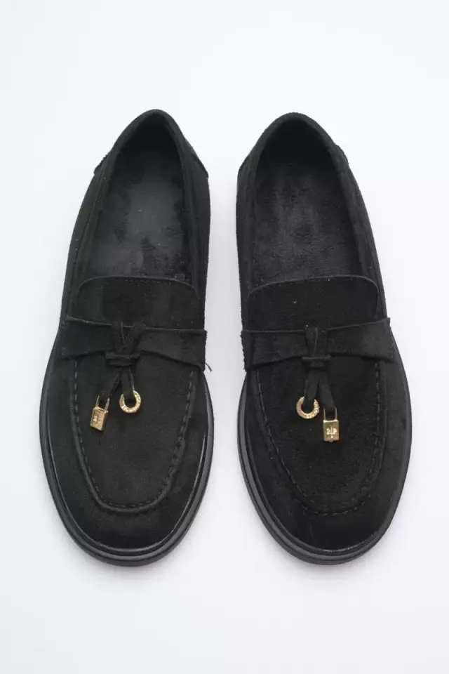 Kadın Siyah Günlük Süet Ayakkabı TR27MS10A