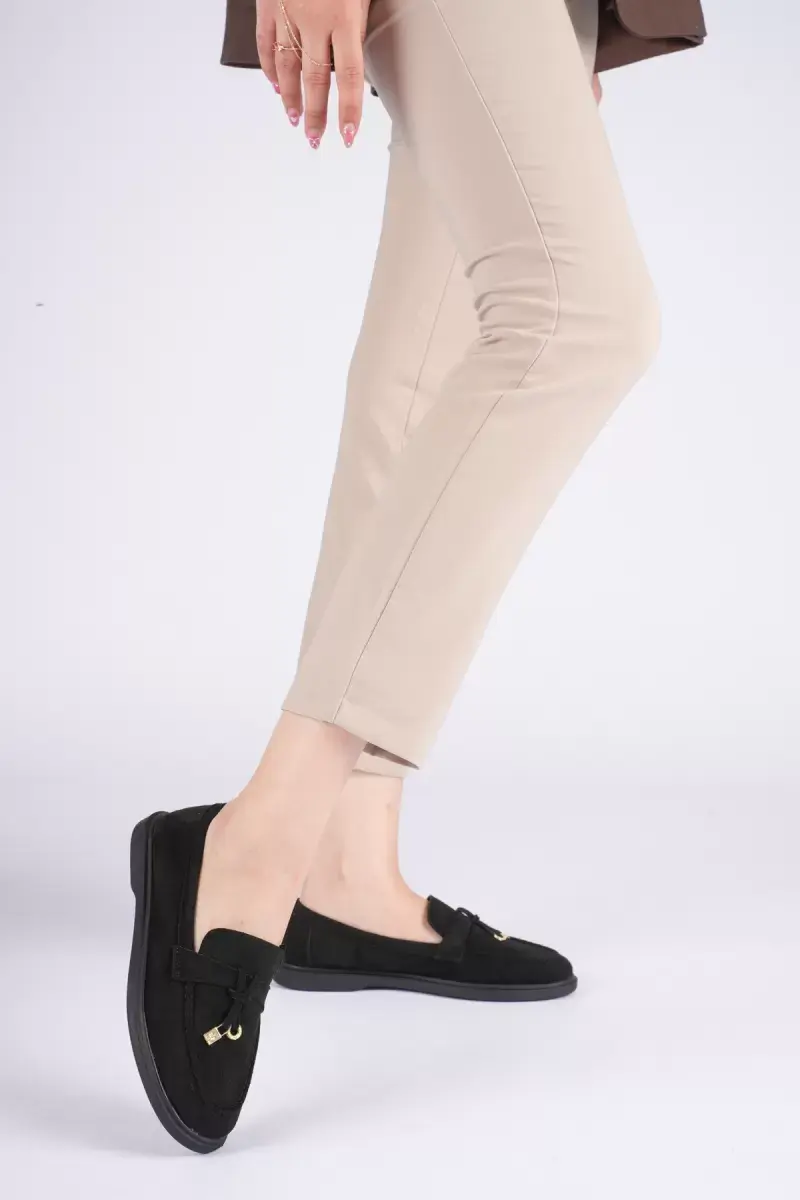 Kadın Siyah Günlük Süet Ayakkabı TR27MS10A