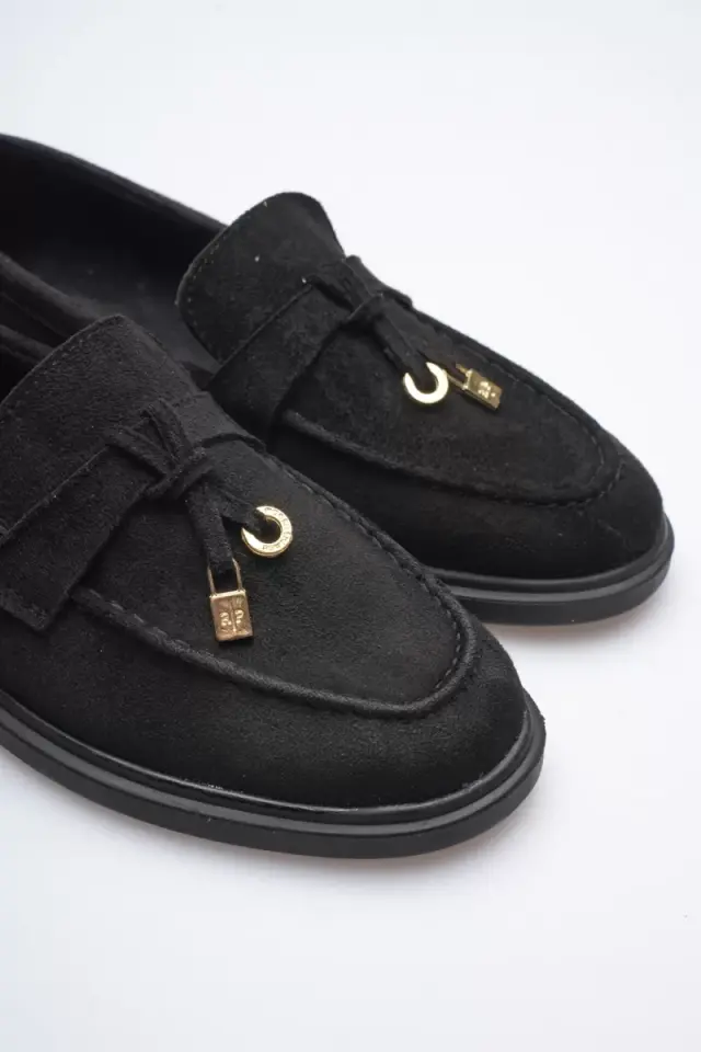 Kadın Siyah Günlük Süet Ayakkabı TR27MS10A