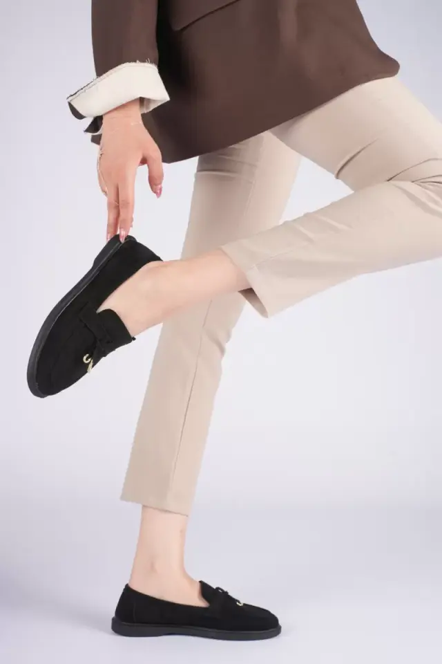 Kadın Siyah Günlük Süet Ayakkabı TR27MS10A