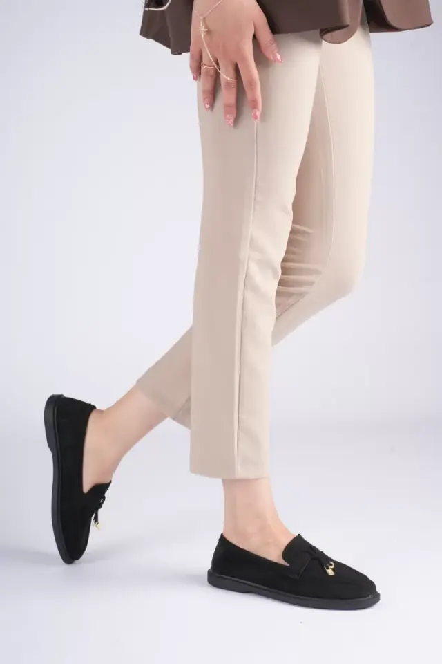 Kadın Siyah Günlük Süet Ayakkabı TR27MS10A