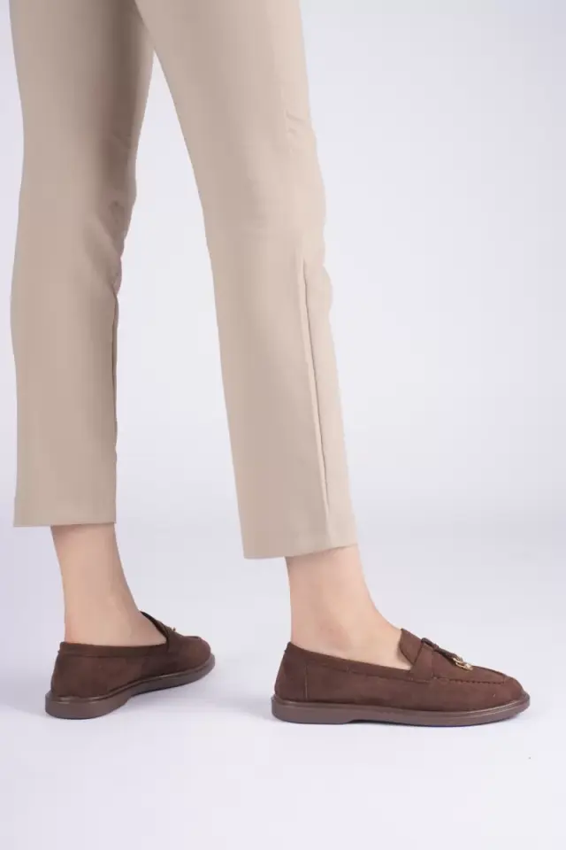 Kadın Acı Kahve Günlük Süet Ayakkabı TR27MS10D