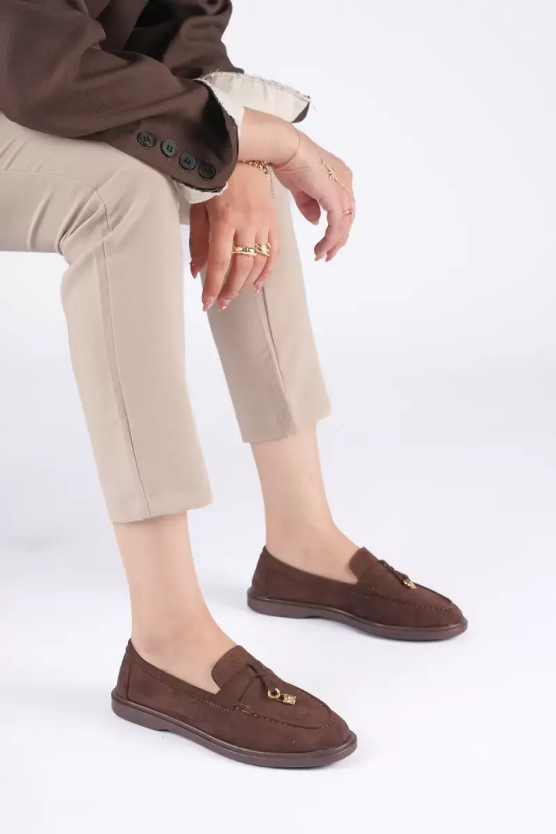 Kadın Acı Kahve Günlük Süet Ayakkabı TR27MS10D