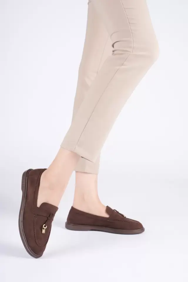 Kadın Acı Kahve Günlük Süet Ayakkabı TR27MS10D