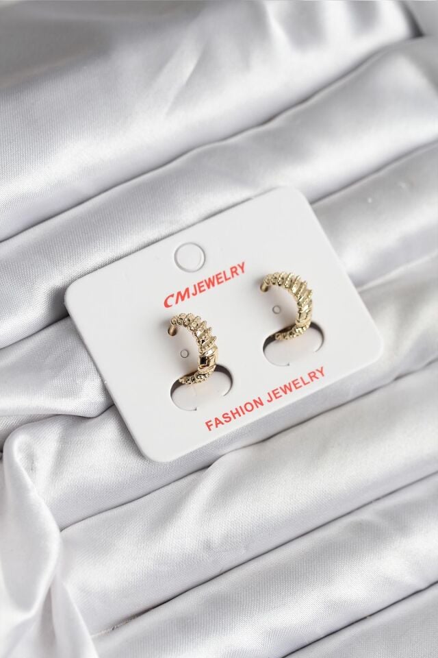 14K Gold Renk Kaplama CM Kadın Küpe