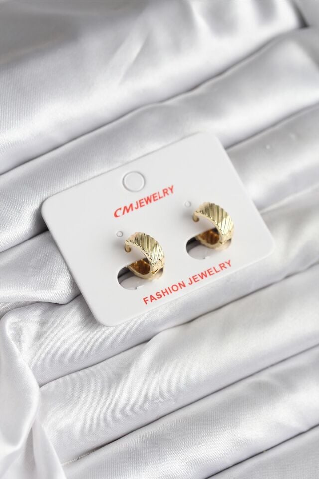 14K Gold Renk Kaplama CM Kadın Küpe