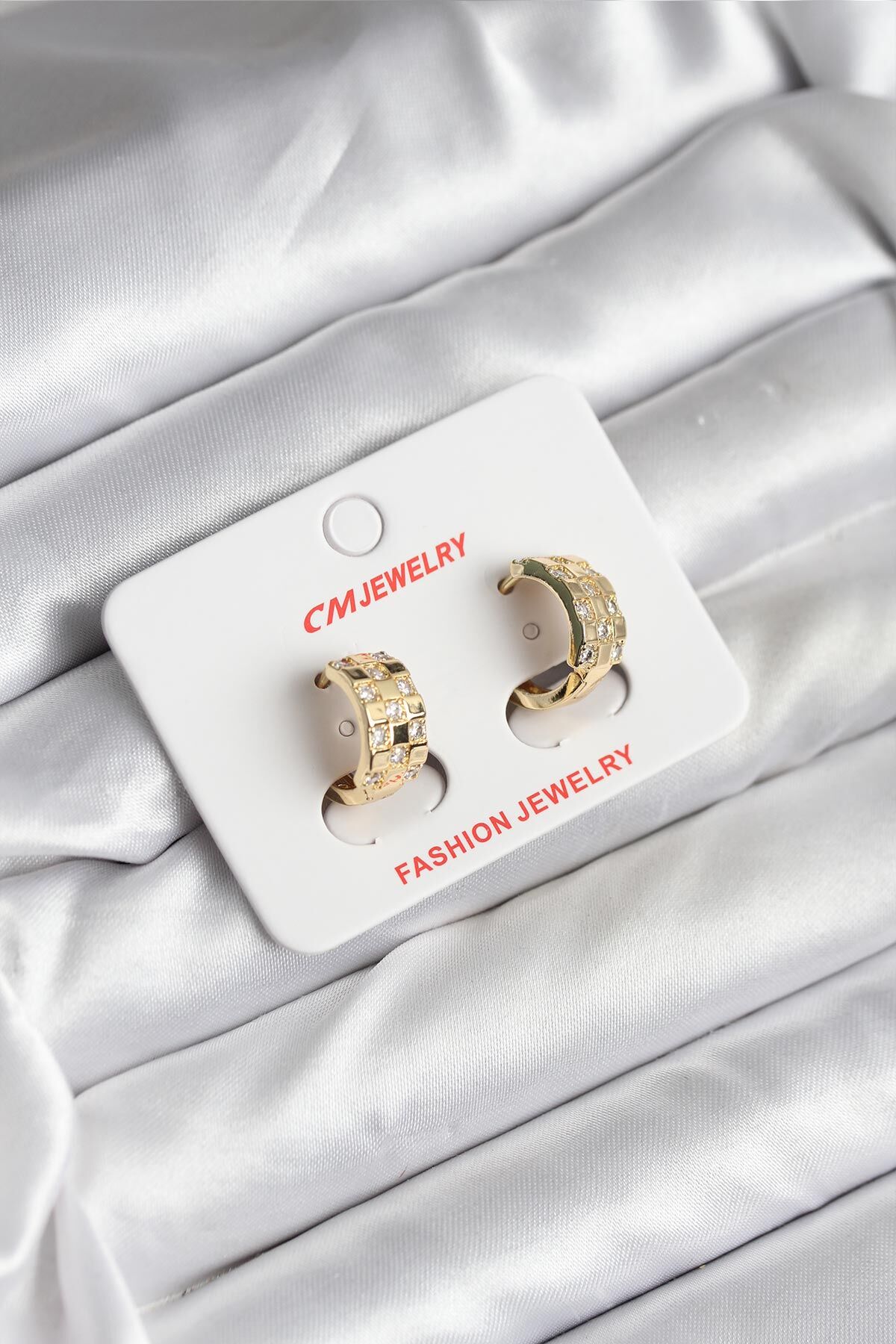 14K Gold Renk Kaplama CM Kadın Küpe