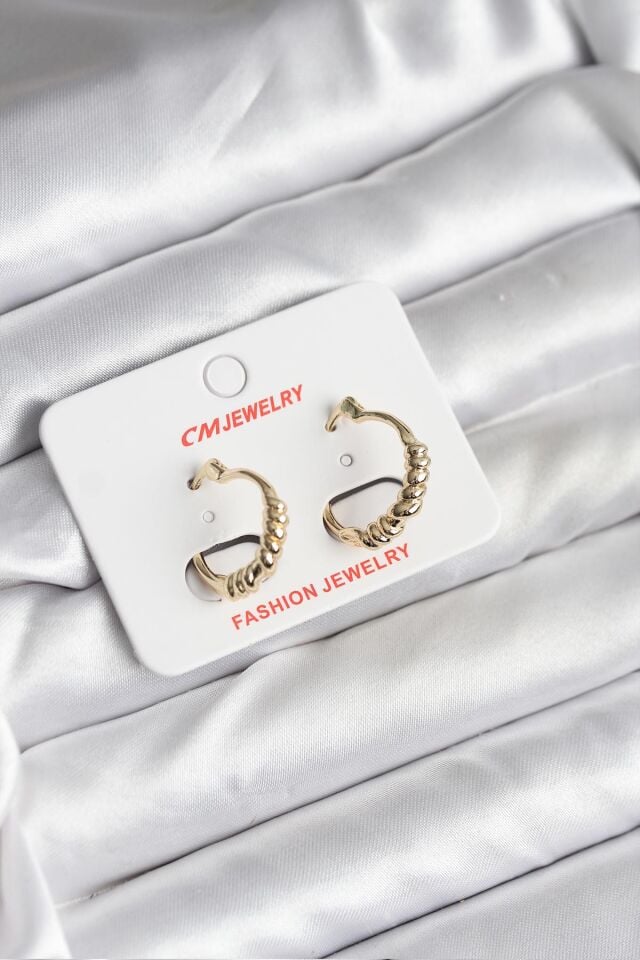 14K Gold Renk Kaplama CM Kadın Küpe