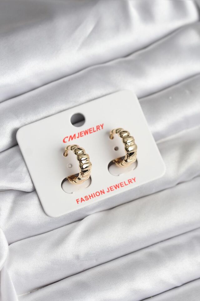 14K Gold Renk Kaplama CM Kadın Küpe