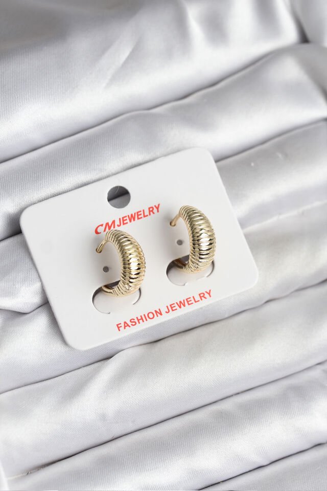 14K Gold Renk Kaplama CM Kadın Küpe