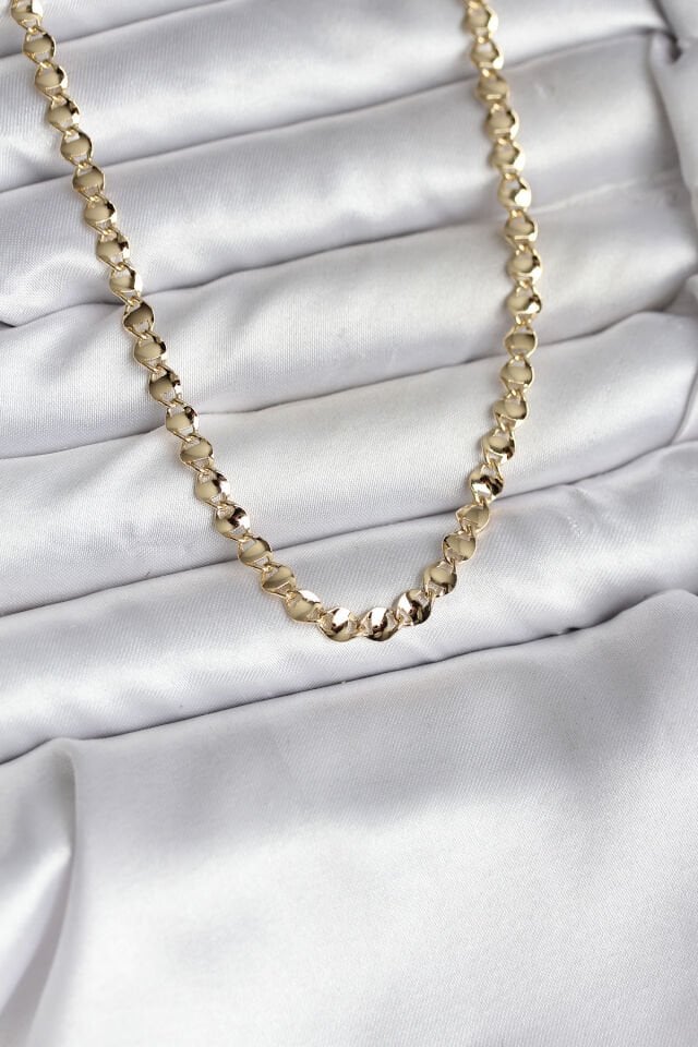 14K Gold Renk Kaplama Zincir Model CM Kadın Kolye